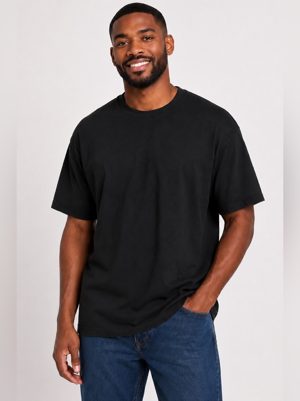 H.O.D. Black Crew Neck T-Shirt Mens XXL Short Sleeve Minimalist Casual Basic Tee